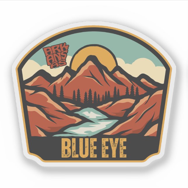 Blaues Auge, Arkansas Aufkleber (Vorderseite)