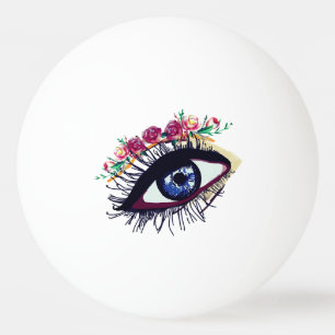 Blaues Auge, Blume Pong Ball Tischtennisball
