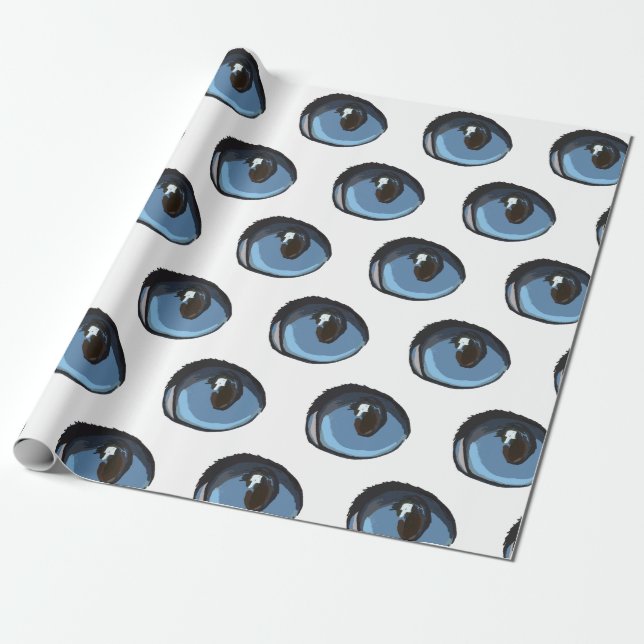 Blaues Auge Geschenkpapier (Ungerollt)
