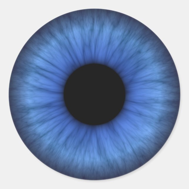 blaues Auge ist niedlich Runder Aufkleber (Vorderseite)
