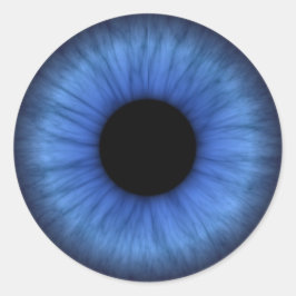 blaues Auge ist niedlich Runder Aufkleber