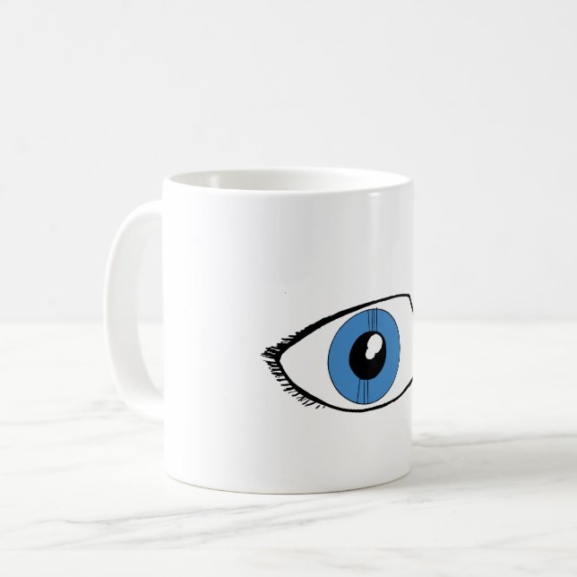 Blaues Auge Kaffeetasse (Vorderseite Links)