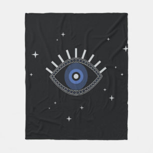 Blaues Auge Schutz vor schlechter Energie, böses A Fleecedecke