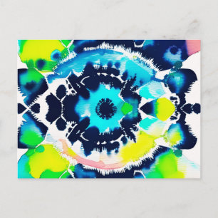 Blaues Auge Tie Dye Postkarte