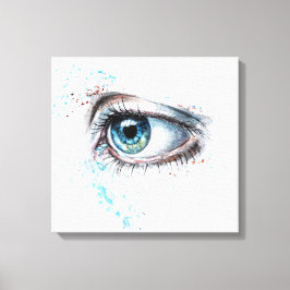 Blaues Auge (Traurigkeit, Beileid und Depression) Leinwanddruck