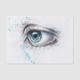 Blaues Auge (Traurigkeit, Beileid und Depression) Seidenpapier