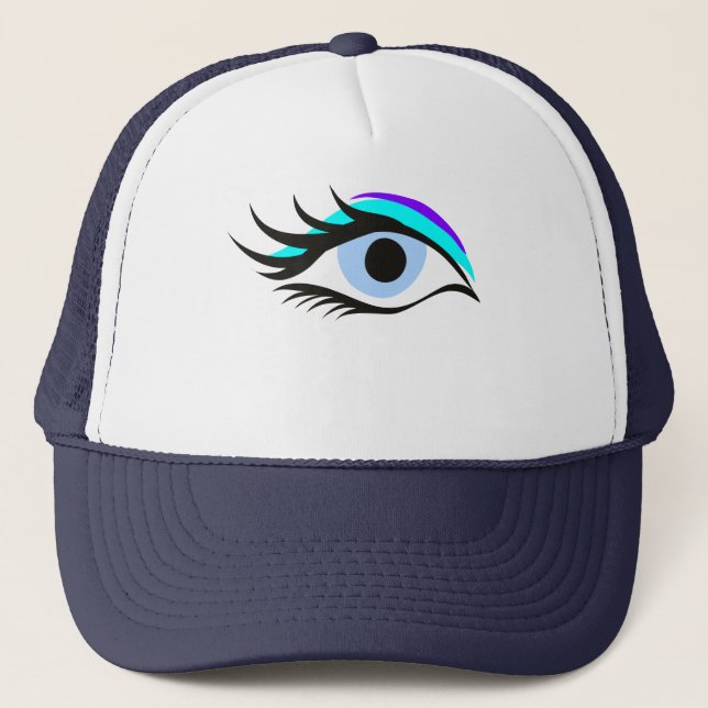 Blaues Auge Truckerkappe (Vorderseite)