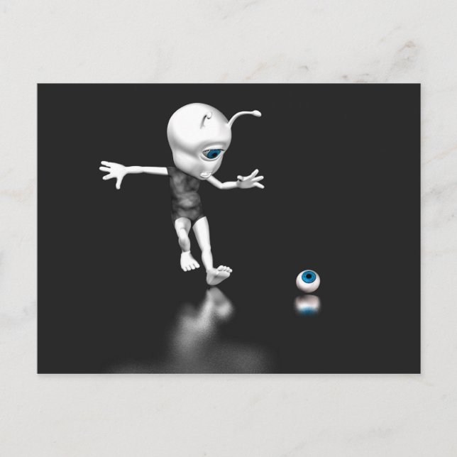 Blaues Auge verloren Postkarte (Vorderseite)