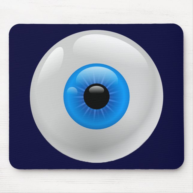 BLAUES AUGEN-BALL MOUSEPAD (Vorne)