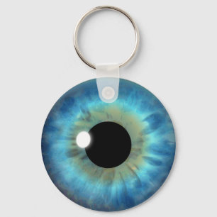 Blaues Augen-Iris-Augapfel-coole kundenspezifische Schlüsselanhänger