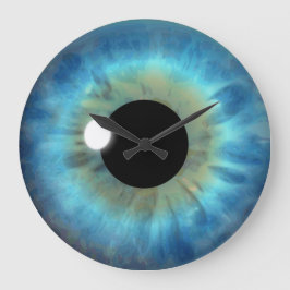 Blaues Augen-Iris-Augapfel-große kundenspezifische Große Wanduhr