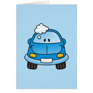 Blaues Auto mit Blasen