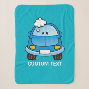 Blaues Auto mit Blasen Sherpadecke