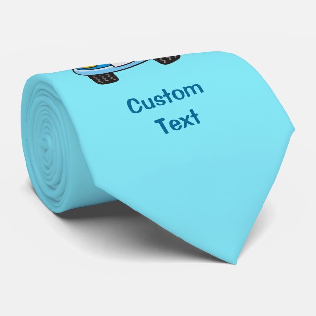 Blaues Auto mit Blasenhals-Krawatte Krawatte (Gerollt)