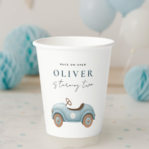 Blaues Auto zum Geburtstag Boys Party Pappbecher