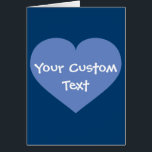 Blaues Baby<br><div class="desc">Diese Karte verfügt über ein designvolles, blau geblasenes Herz auf dunkelblauem Hintergrund, das von einer benutzerdefinierten Textvorlage überlagert wird. Die Karte ist innen leer und wartet auf Ihren personalisierten Text oder Ihre handgeschriebenen Gefühle. Das Babyblau-Herzbild ist perfekt für eine Geburtsankündigung oder eine Einladung zu einer Babydusche, Taufe oder zum Geburtstag....</div>