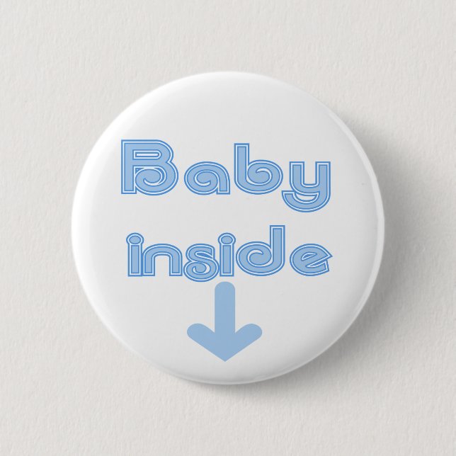 Blaues Baby-Innere - besonders angefertigt Button (Vorderseite)