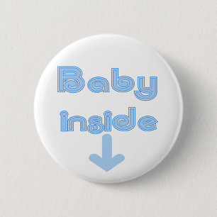 Blaues Baby-Innere - besonders angefertigt Button