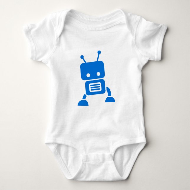 Blaues Baby-Roboter-Baby-Kleidung Baby Strampler (Vorderseite)