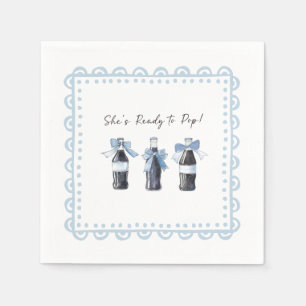 Blaues Baby-Soda Ready to POP Serviette