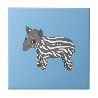blaues Baby Tapir Fliese