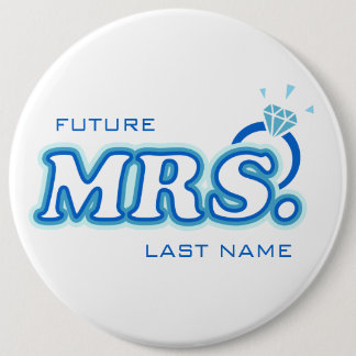 Blaues Bachelorette "zukünftige Frau" Button