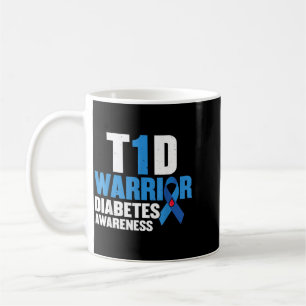 Blaues Band T1d Krieger Diabetes-Bewusstseinsdesig Kaffeetasse