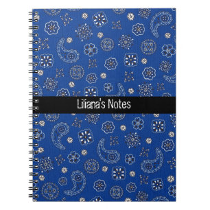 Blaues Bandana-Notizbuch Notizblock