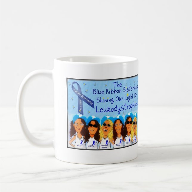 Blaues BandSisterhood Tasse (Links)