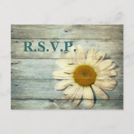 Blaues Barnwood-Land Hochzeitsreaktion UAWG Einladungspostkarte