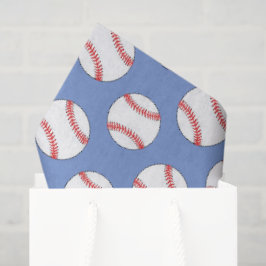 Blaues Baseball-Sportmuster-Papier Seidenpapier