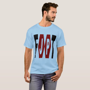 Blaues Basisches T-Shirt Design Foot JAPAN