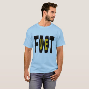 Blaues basisches T-Shirt Design Foot UE