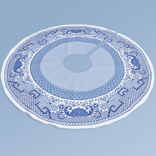 Blaues Baumrind Polyester Weihnachtsbaumdecke