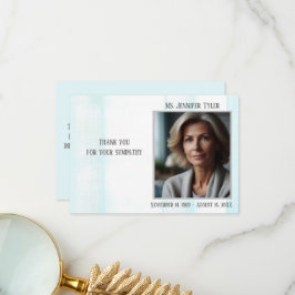 Blaues Beerdigungsdenkmal aus der Familie Dankeskarte