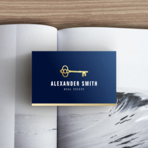 Blaues berufliches Anwesen Visitenkarte