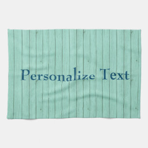 Blaues Bild des Holzes personifizieren Handtuch