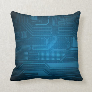 Blaues binärer Code-Technologie-Kissen Digital Kissen