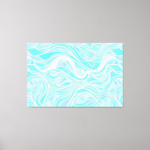 Blaues Bio Hartglas Abstrakt Leinwanddruck