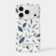 Blaues Blatt individuelles iPhone / iPad Case