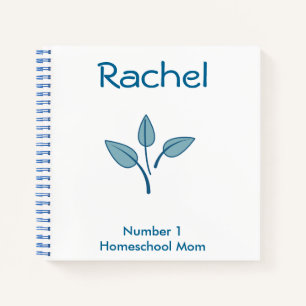 Blaues Blatt Notizbuch