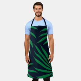 Blaues blaues Leaf-Tribal-Muster Afrikanisches Mus Schürze