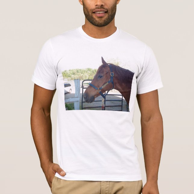 Blaues blaues Seeprofil T-Shirt (Vorderseite)