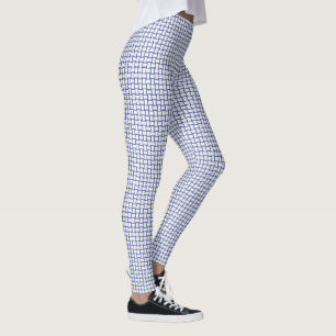 Blaues Blockmuster Leggings