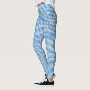 Blaues Blockmuster Leggings