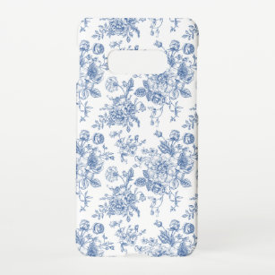 Blaues Blume-Muster Samsung Galaxy S10E Hülle