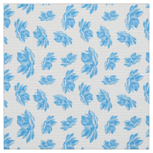 Blaues Blume-Muster Stoff