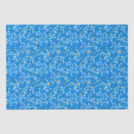 Blaues Blume-Verpackungspapier Seidenpapier