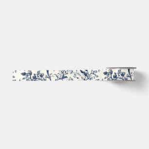 Blaues Blumen-Zweig-Toile-Gartenparty-Satinband Satinband