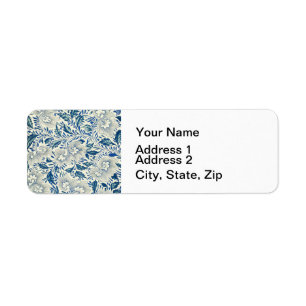 Blaues Blumenmuster Antikes asiatisches Design
